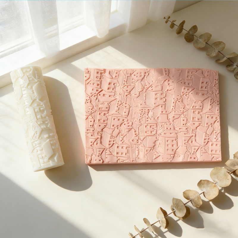 Home Fragrance Gingerbread - Christmas House Pattern Texture Rollers 3D