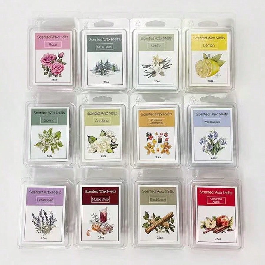 Home Fragrance Vanilla - Scented Wax Melts Set, 8 Assorted