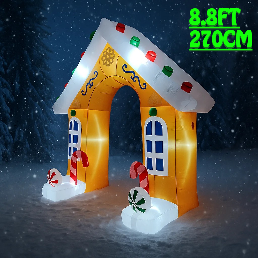 Home Fragrance Gingerbread - 8.8FT Gingerbread House Archway Inflatable Christmas