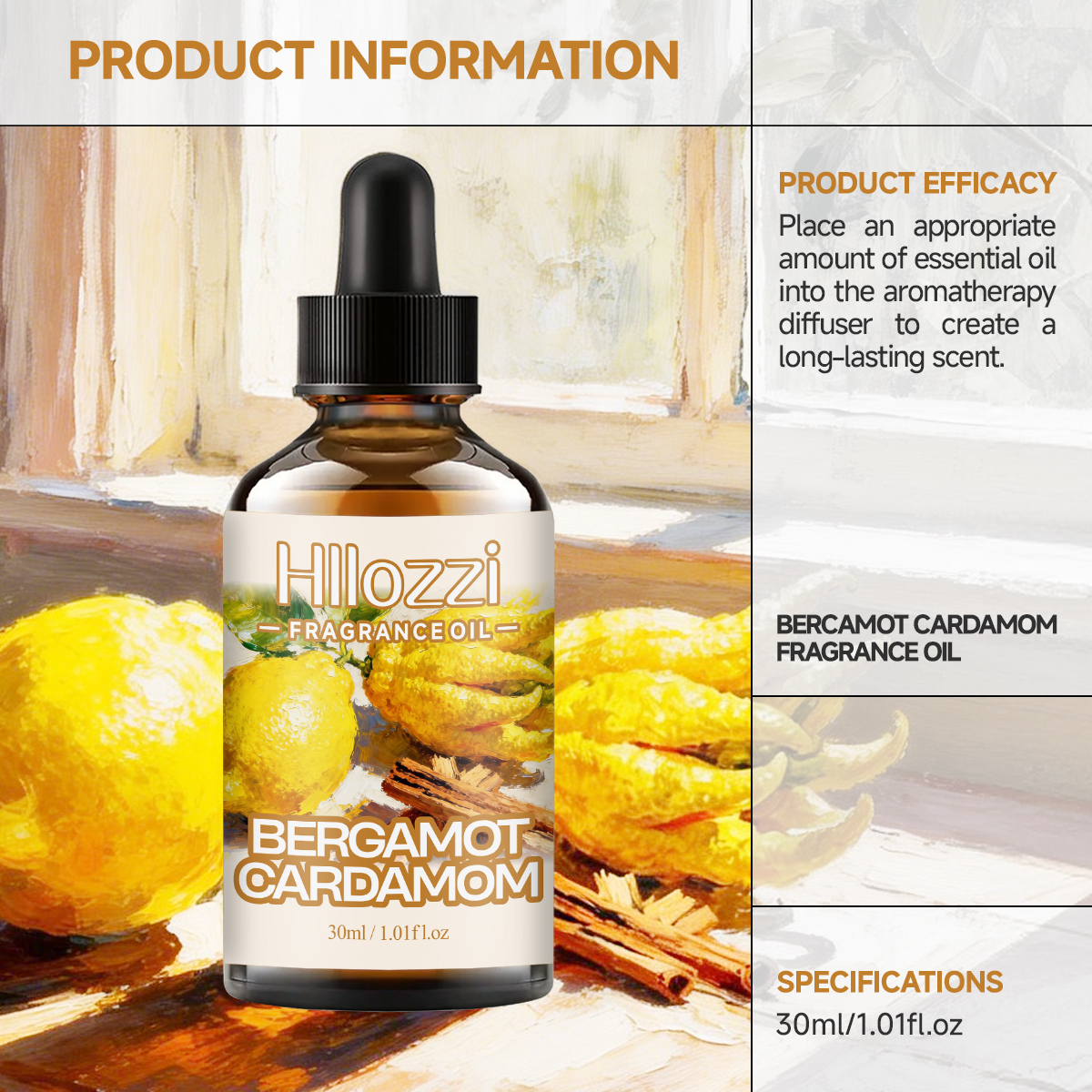 BERGAMOT CARDAMOM FRAGRANCE OI - Home Fragrance Co recension och pris