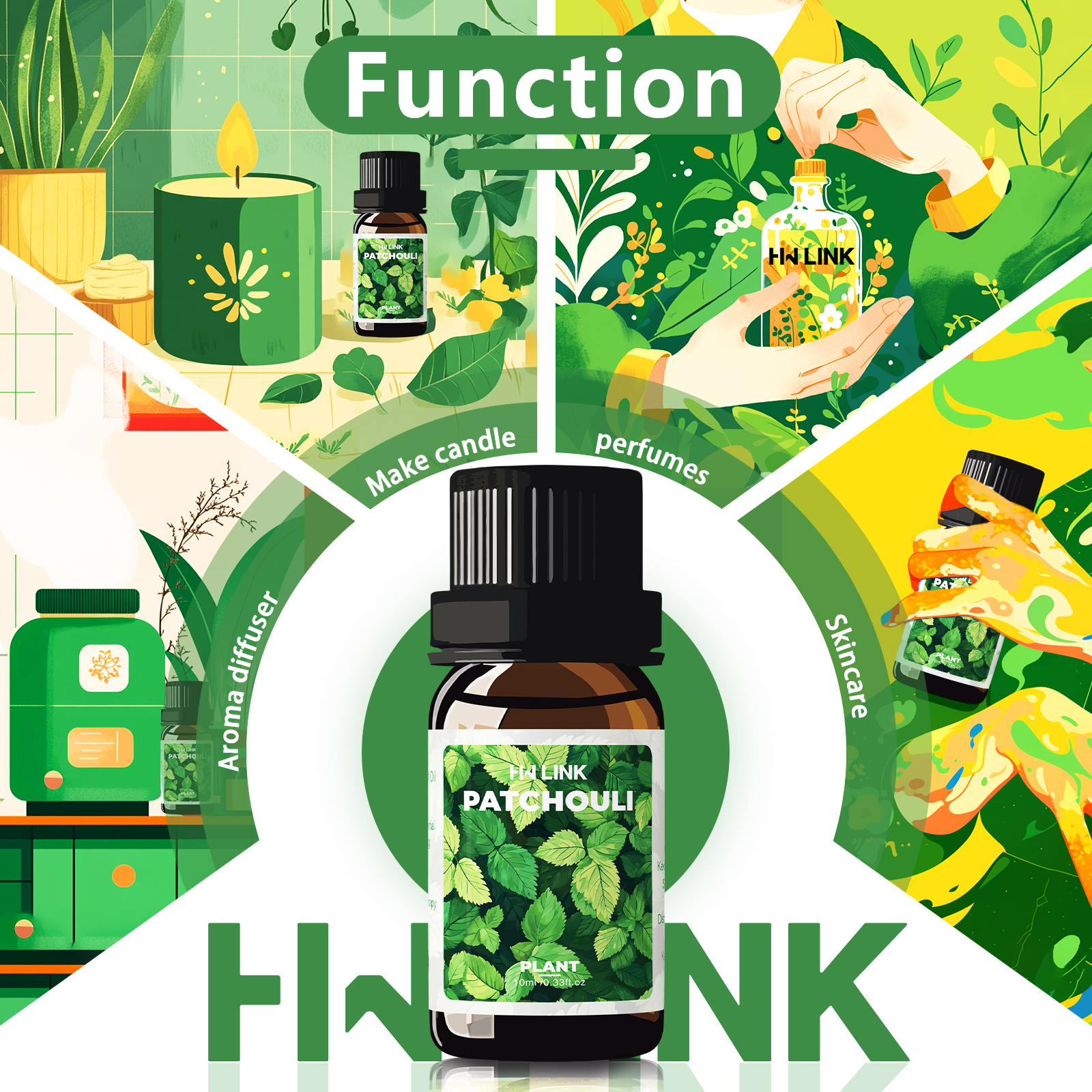 10ml Patchouli Essential Oils  - Home Fragrance Diffuser recension och pris
