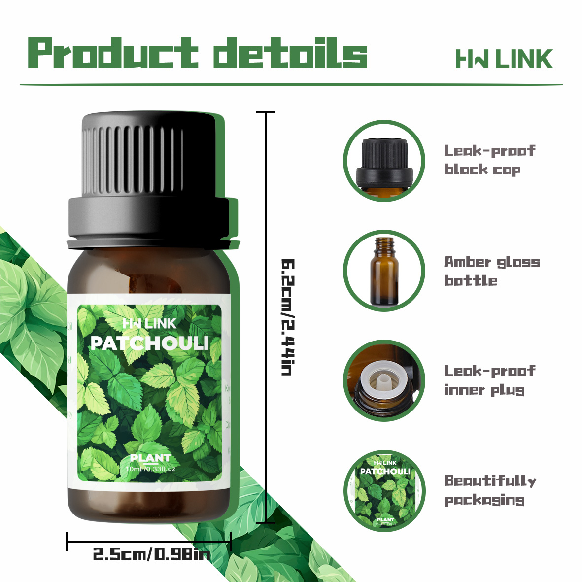 10ml Patchouli Essential Oils  - Home Fragrance Diffuser recension och pris