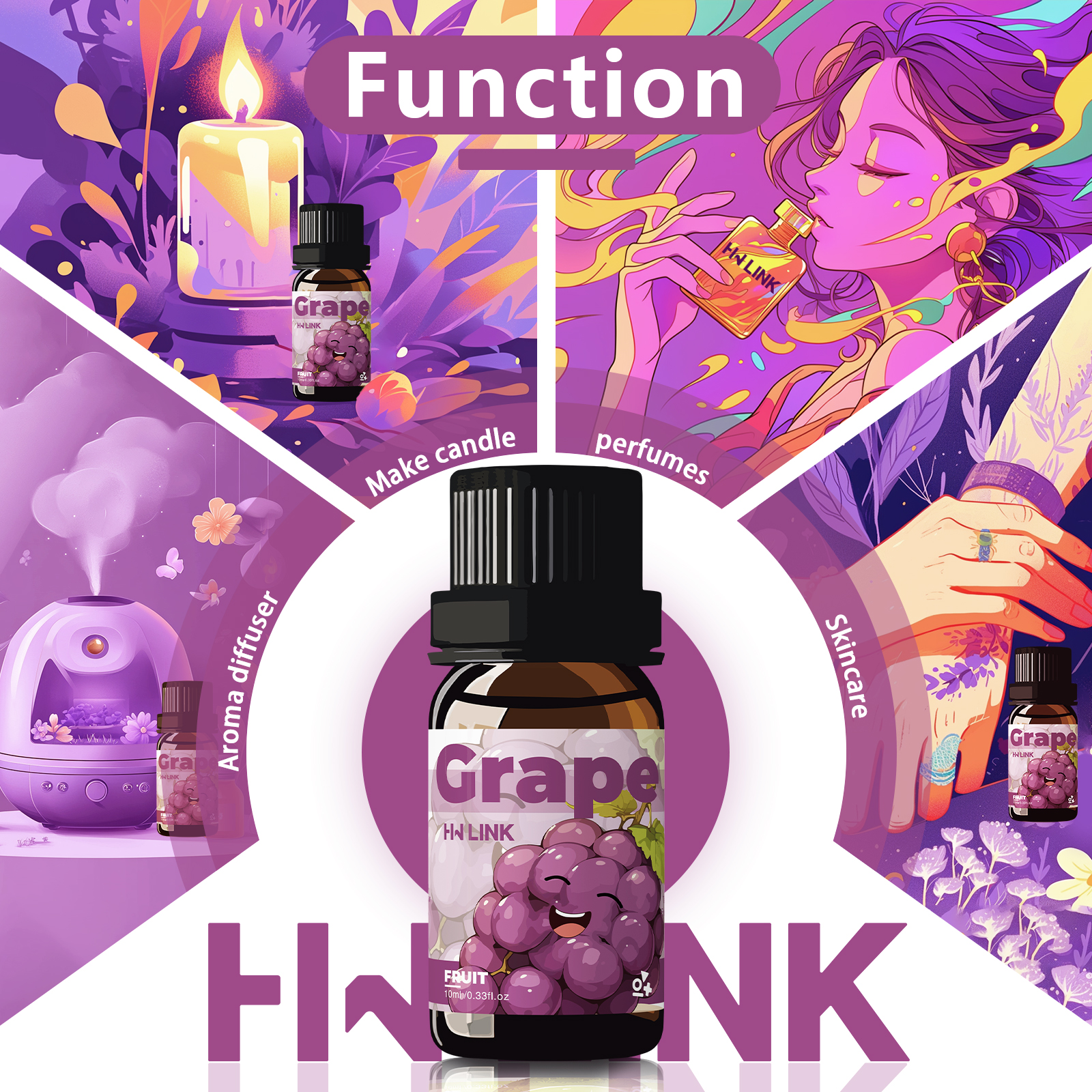 Grape Essential Oil 10ml Perfu - Home Fragrance Diffuser recension och pris