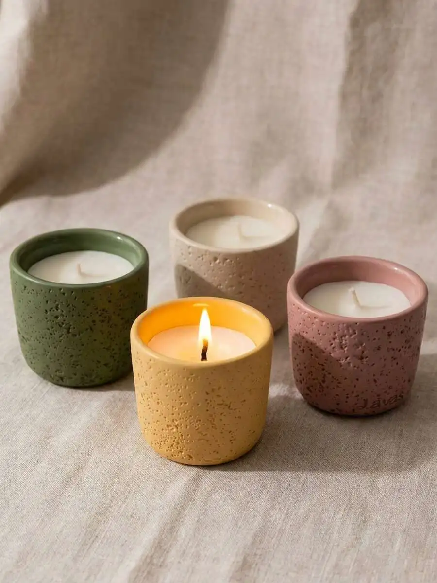 Scented Candle In Concrete Cup - Home Fragrance Long Lasting recension och pris