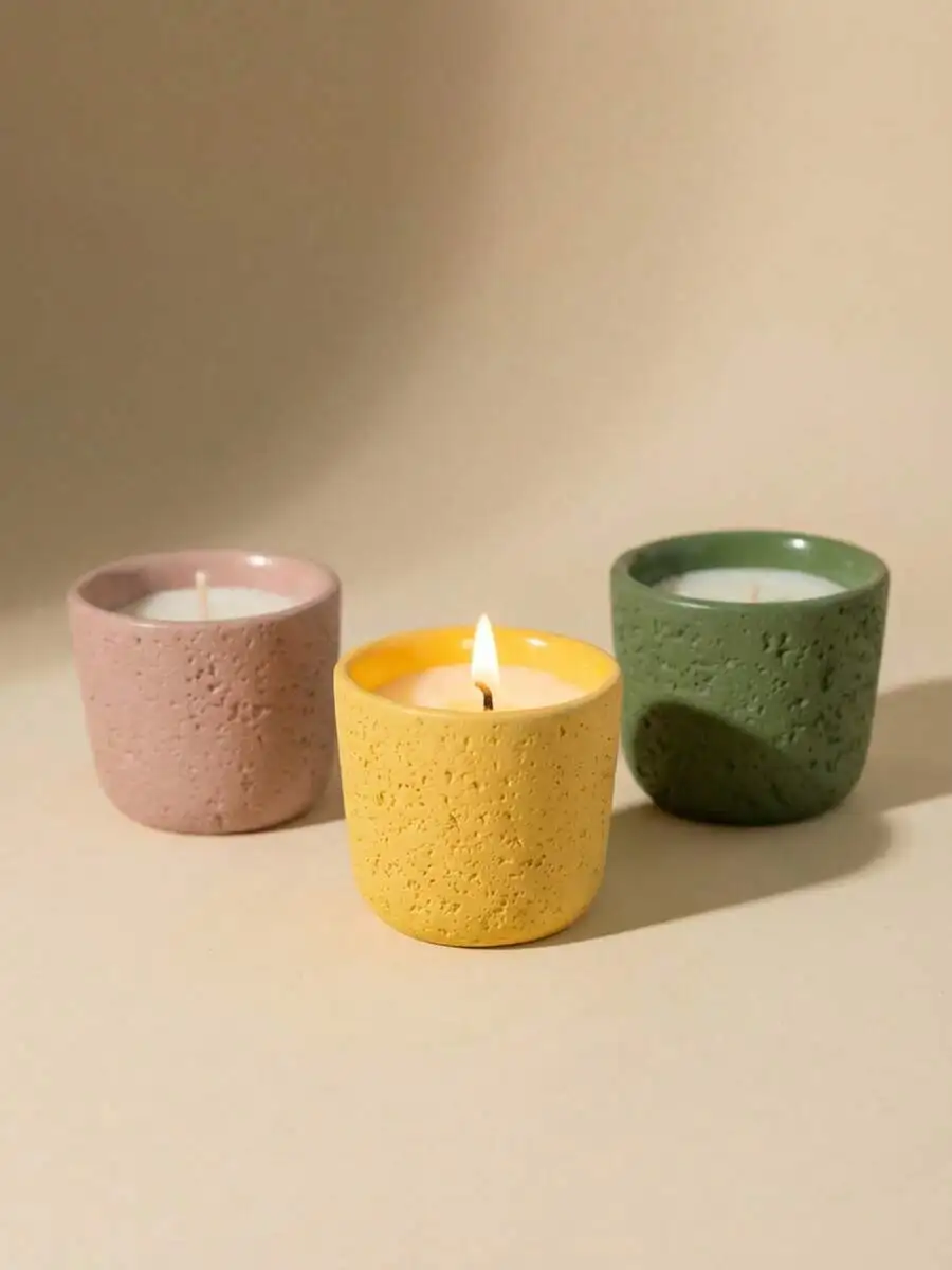 Scented Candle In Concrete Cup - Home Fragrance Long Lasting recension och pris
