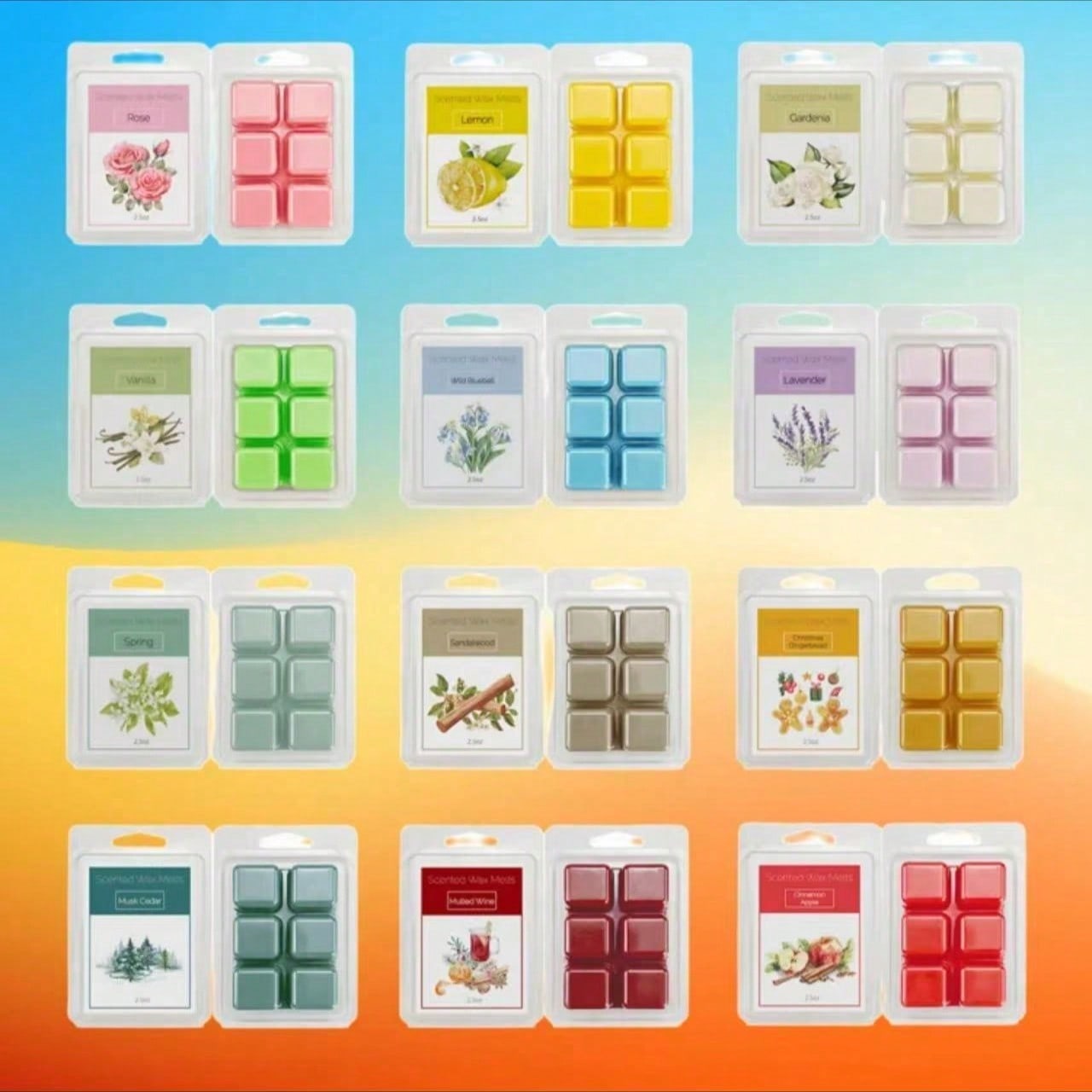 Scented Wax Melts Set, 8 Assor - Home Fragrance Vanilla recension och pris