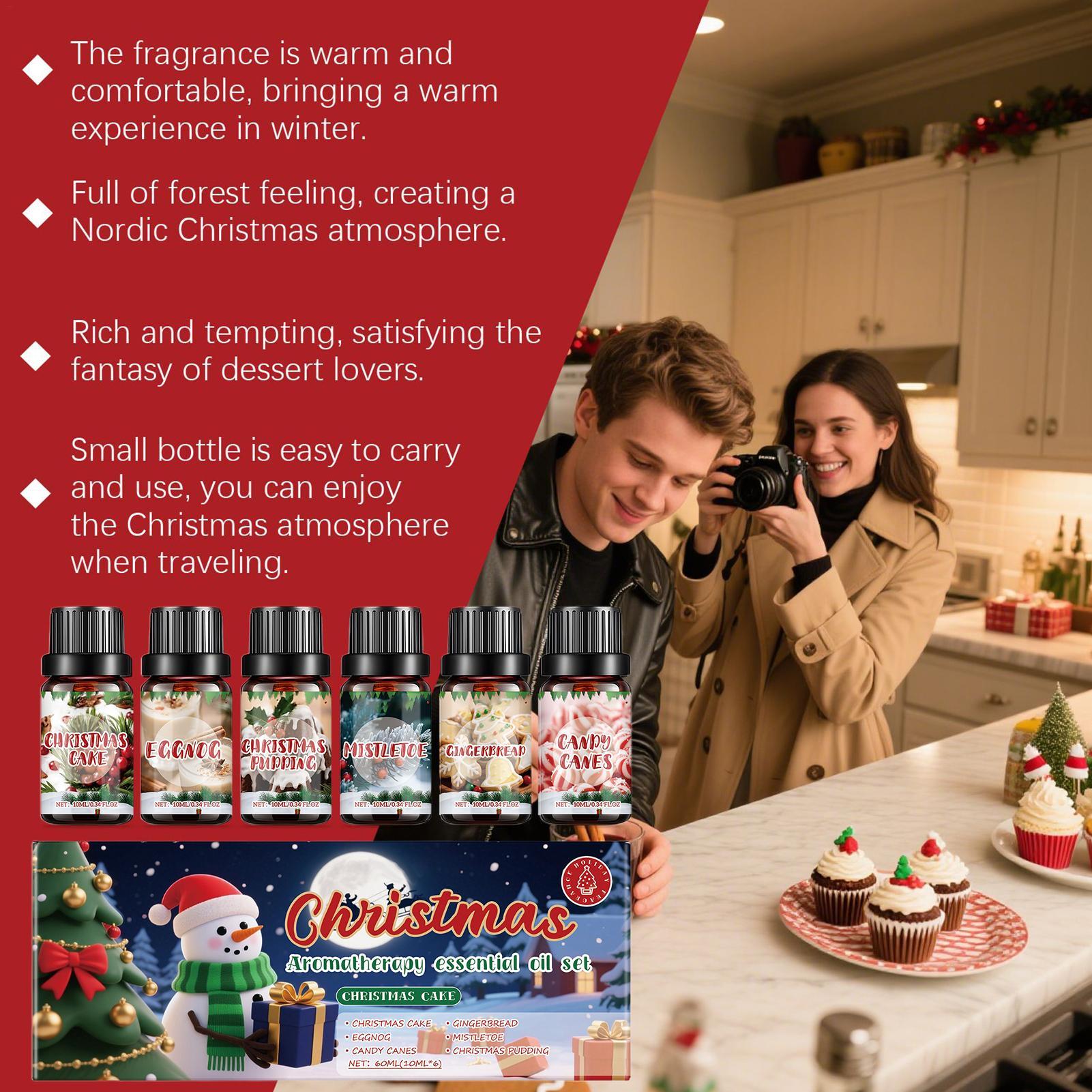 6 Pcs Christmas Fragrance Oils - Xmas Home Fragrance recension och pris
