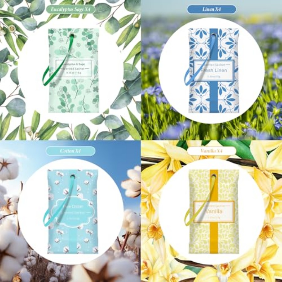 Sachets for Drawers and Closet - Home Fragrance Vanilla recension och pris