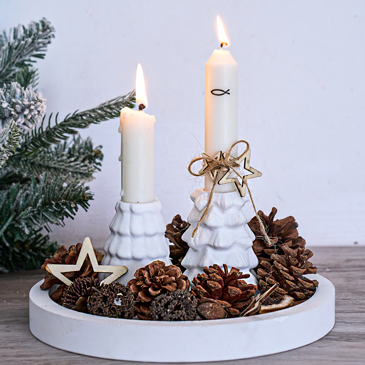 DIY Christmas Tree Candle Hold - Xmas Home Fragrance recension och pris